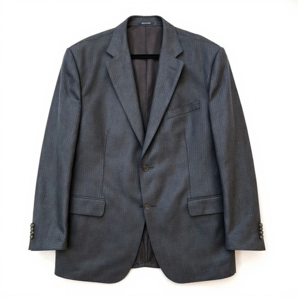 Daniel Cremieux Blazer Mens 48R Loro Piana‎ Blue Plaid Suit Jacket Sport Coat